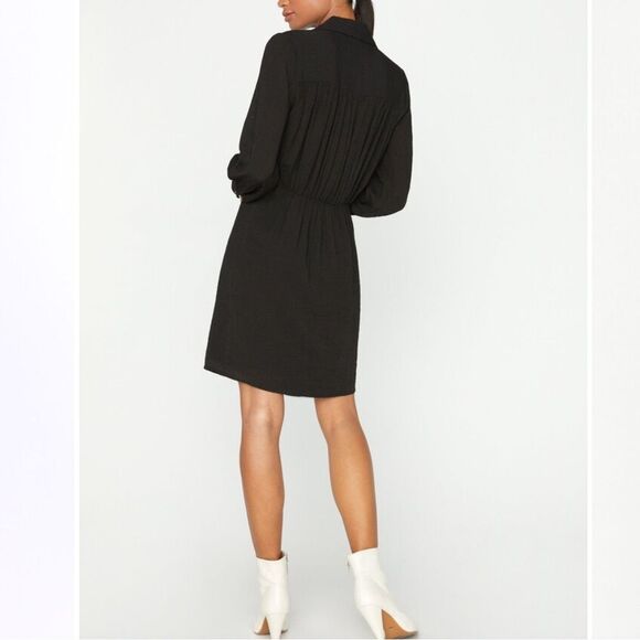 Brochu Walker The Madsen Shirtdress in Black Size Medium - Picture 3 of 16